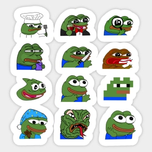 pepe peepo variety set (12 pepes edition) Sticker